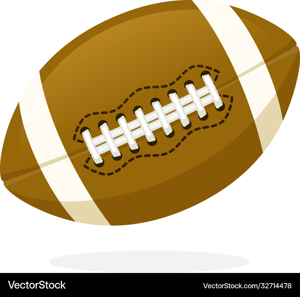 Leather american football ball Leather american football ball Vector Image
