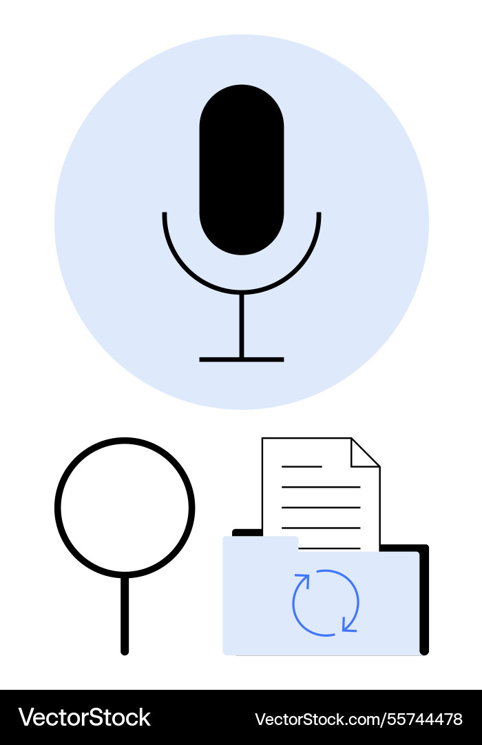 Microphone search lens and synchronizing Microphone search lens and synchronizing vector image