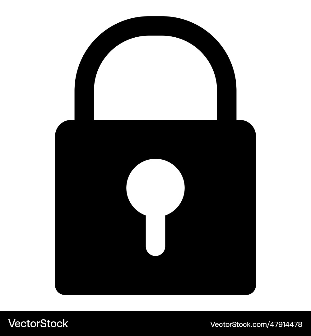 Padlock depicting privacy encryption in browser vector image