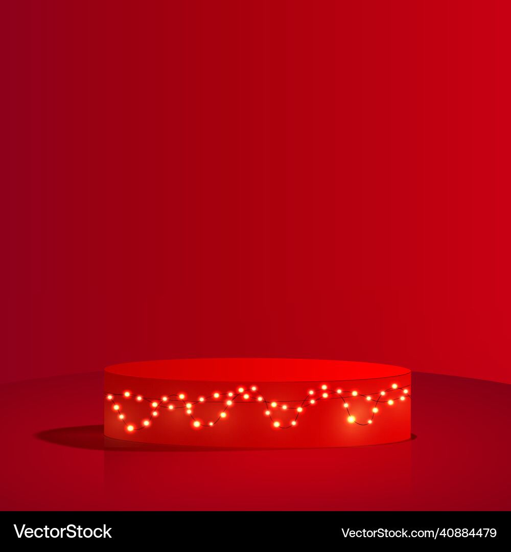 Abstract background with red color geometric 3d Vector Image