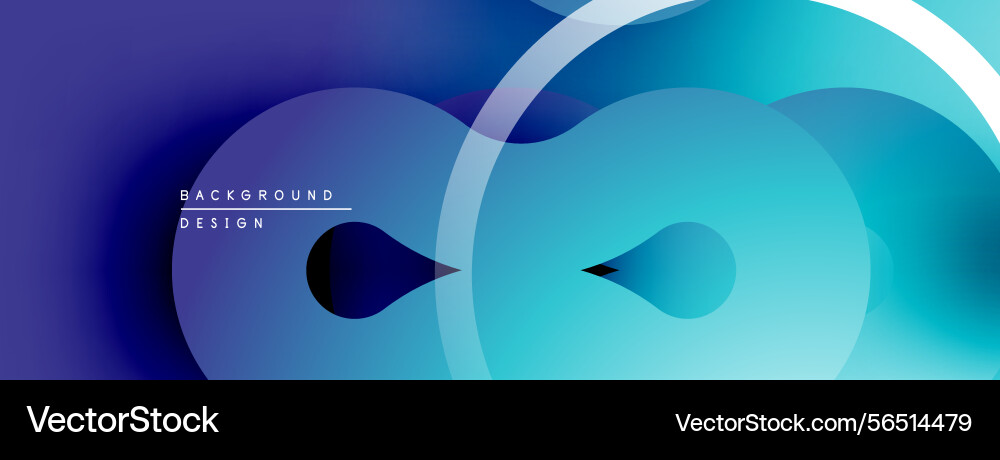 Abstract blue design features overlapping circles Abstract blue design features overlapping circles Vector Image
