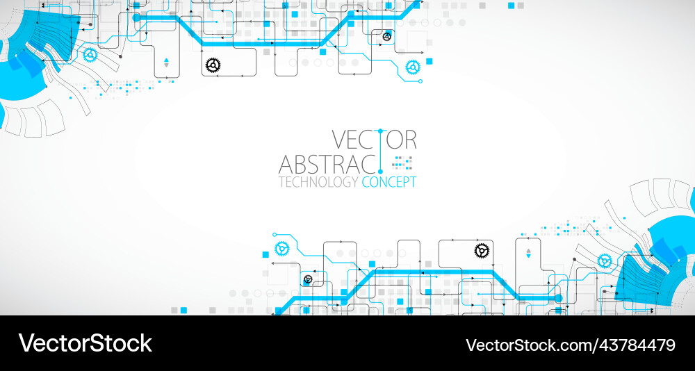 Abstract Technology Circuit Background vector image