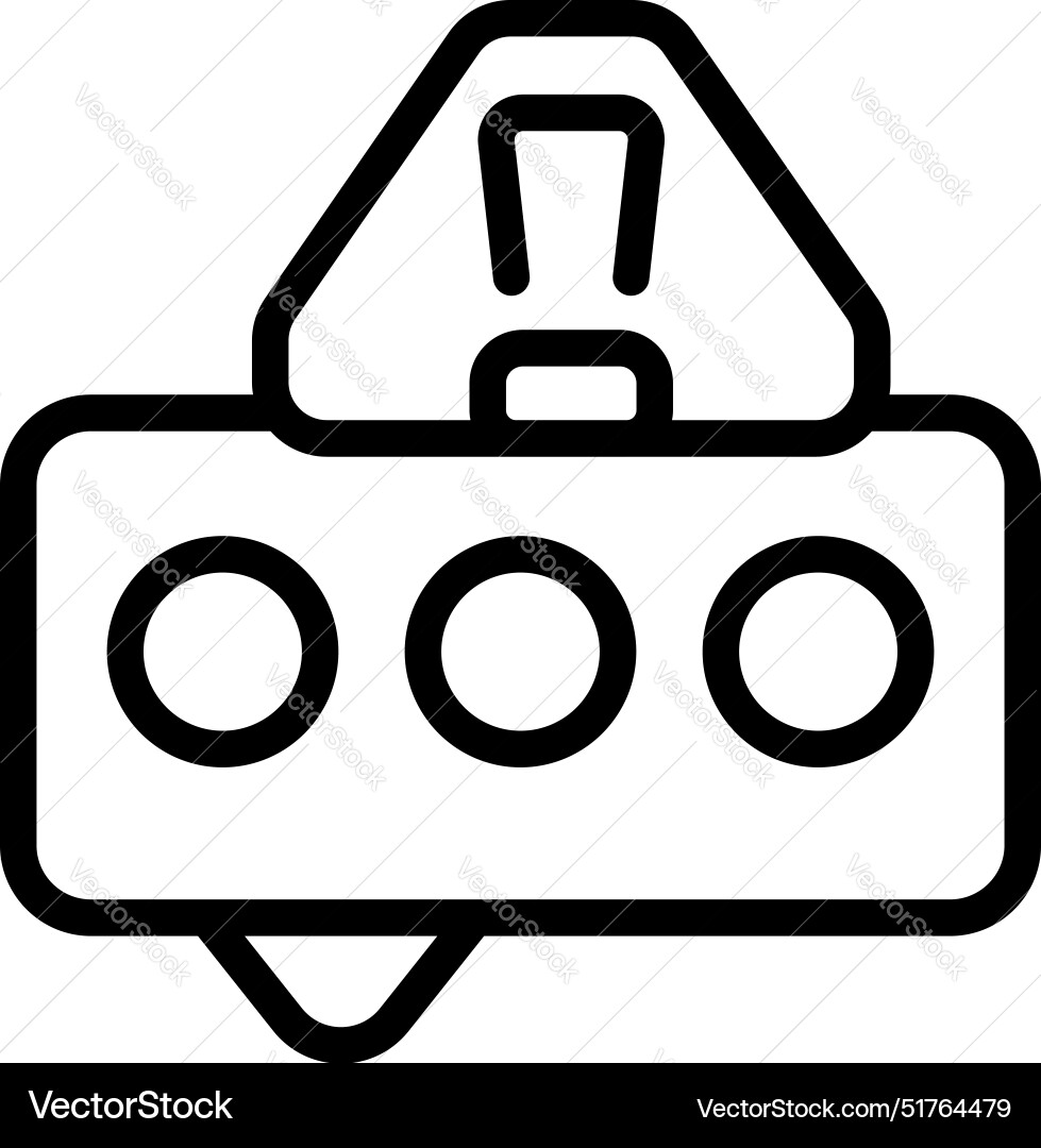 Chat bubble showing three dots with exclamation Vector Image