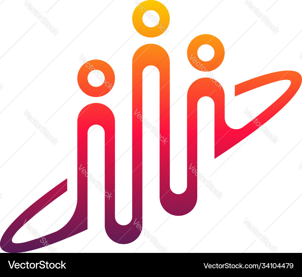 Community logo template designs people beat Community logo template designs people beat vector image