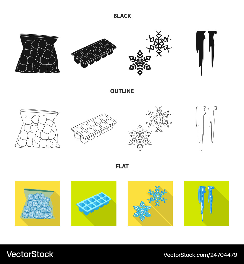 Design of texture and frozen symbol set Design of texture and frozen symbol set vector image