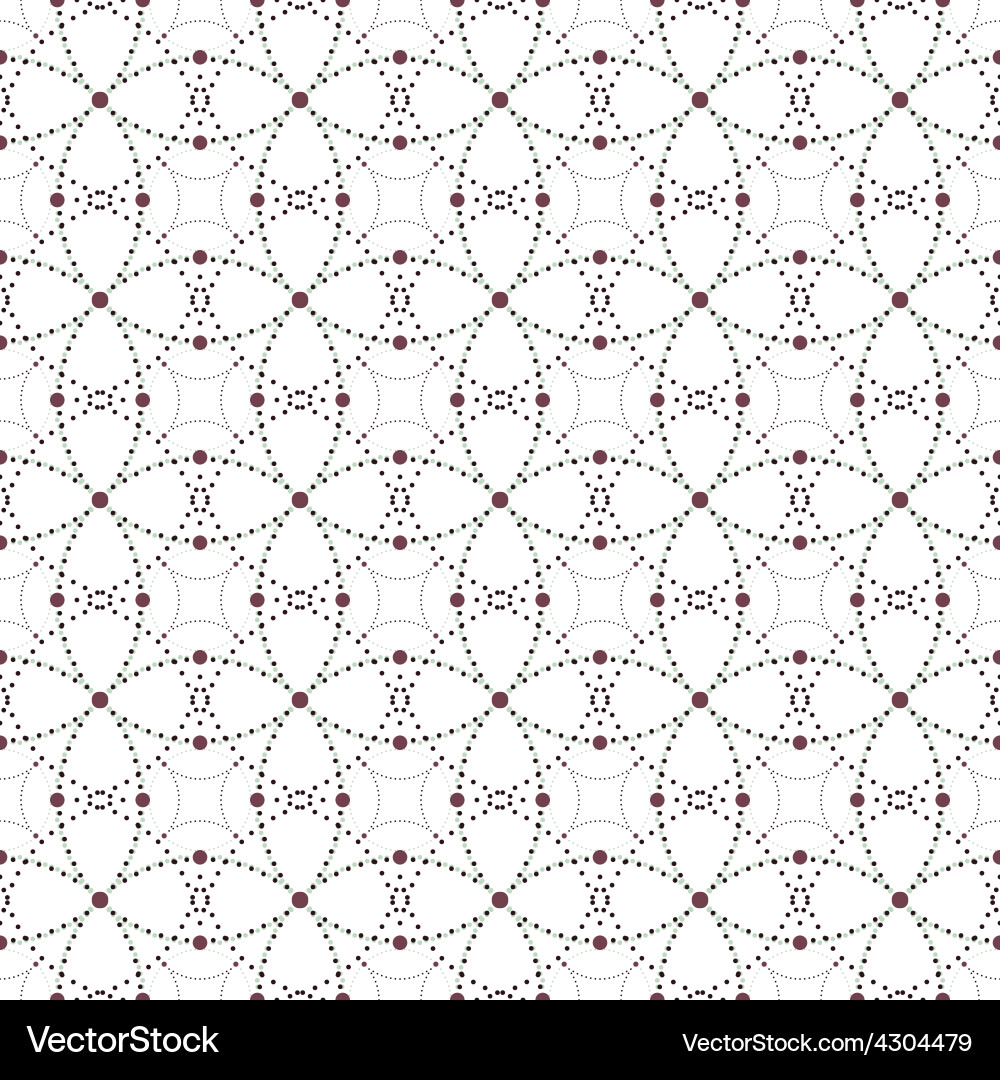 Dotted seamless pattern with circles and nodes vector image