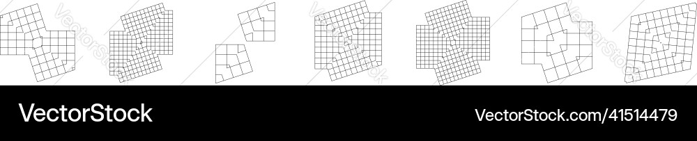 Geometric grid mesh in abstract mirrored form Geometric grid mesh in abstract mirrored form Vector Image
