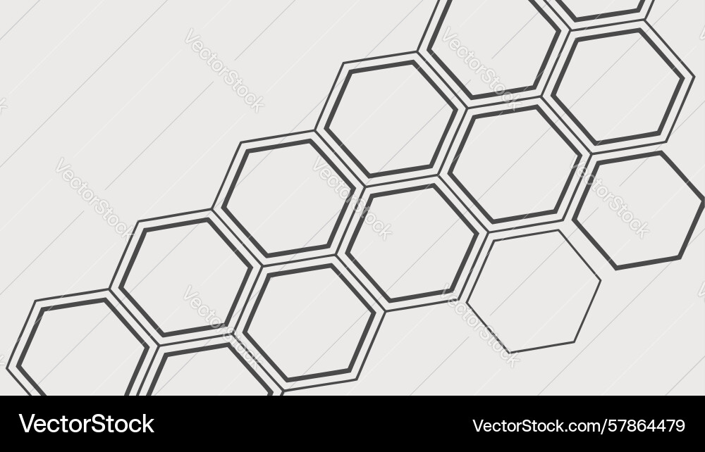 Geometric hexagonal grid pattern modern Vector Image