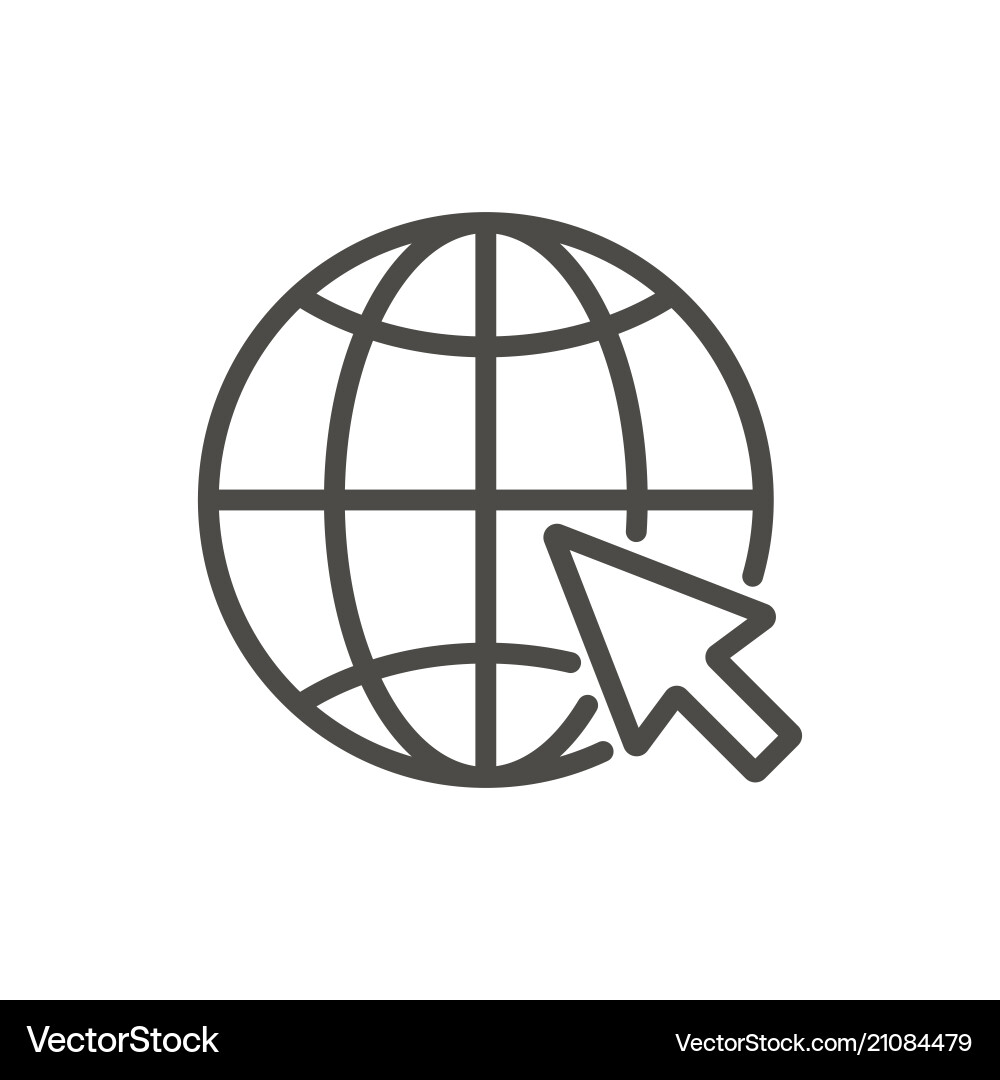 Go to Web Icon - Website Symbol vector image