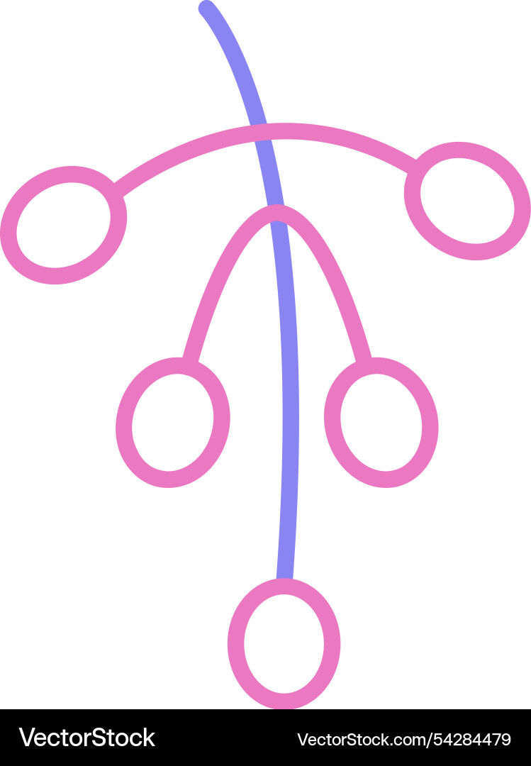 Hackberry line two colour icon Vector Image