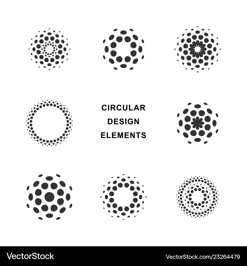 Halftone dots forms vector image