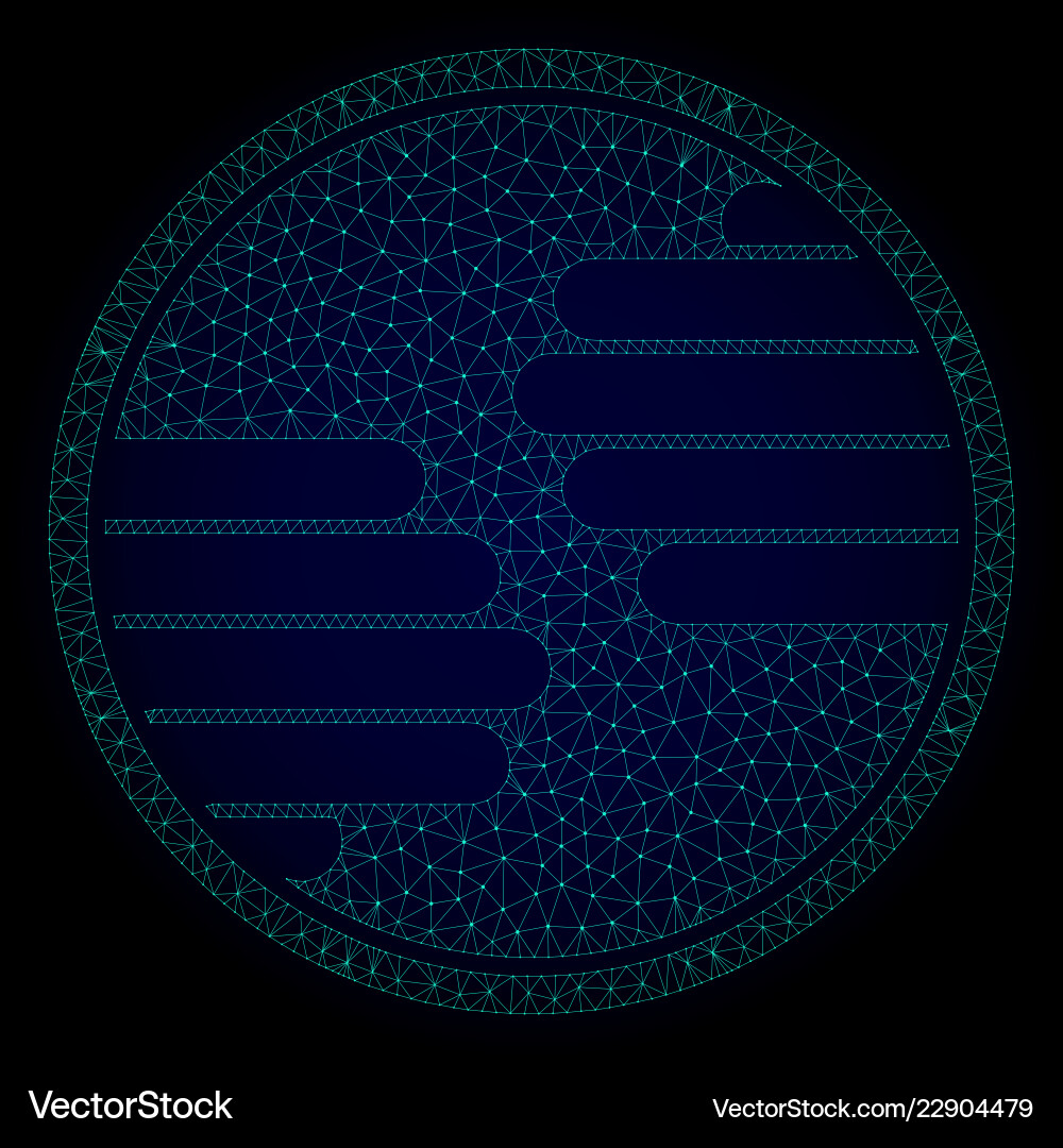 Hands circle polygonal frame mesh Hands circle polygonal frame mesh vector image