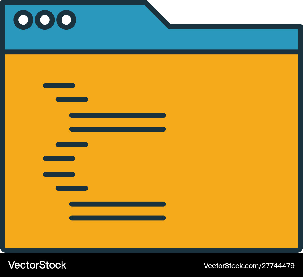 Programming icon simple element from web vector image