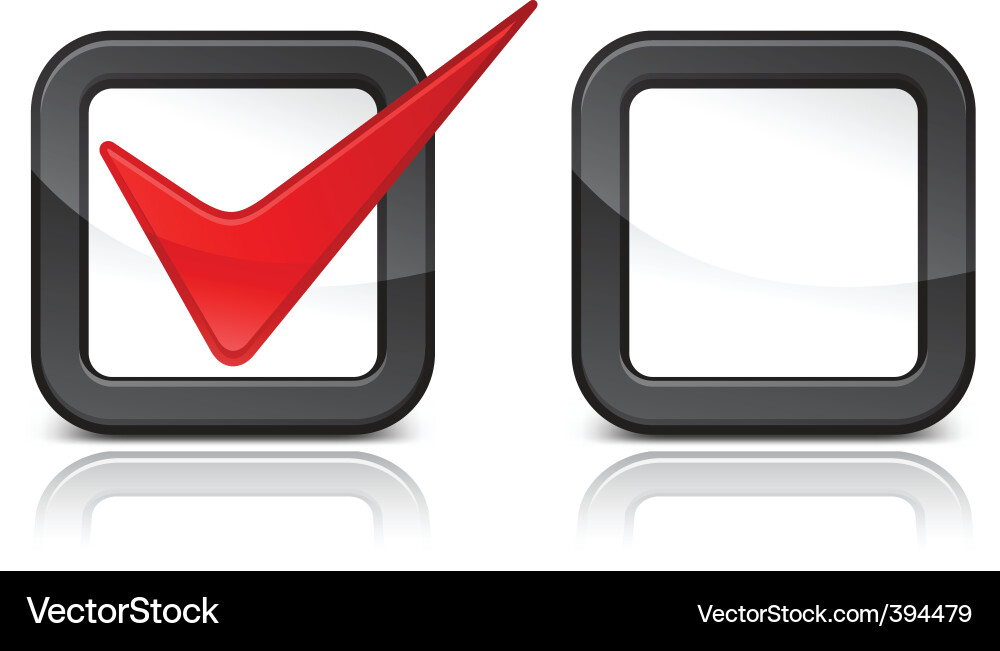 Red Checkmark Icon Vector Image