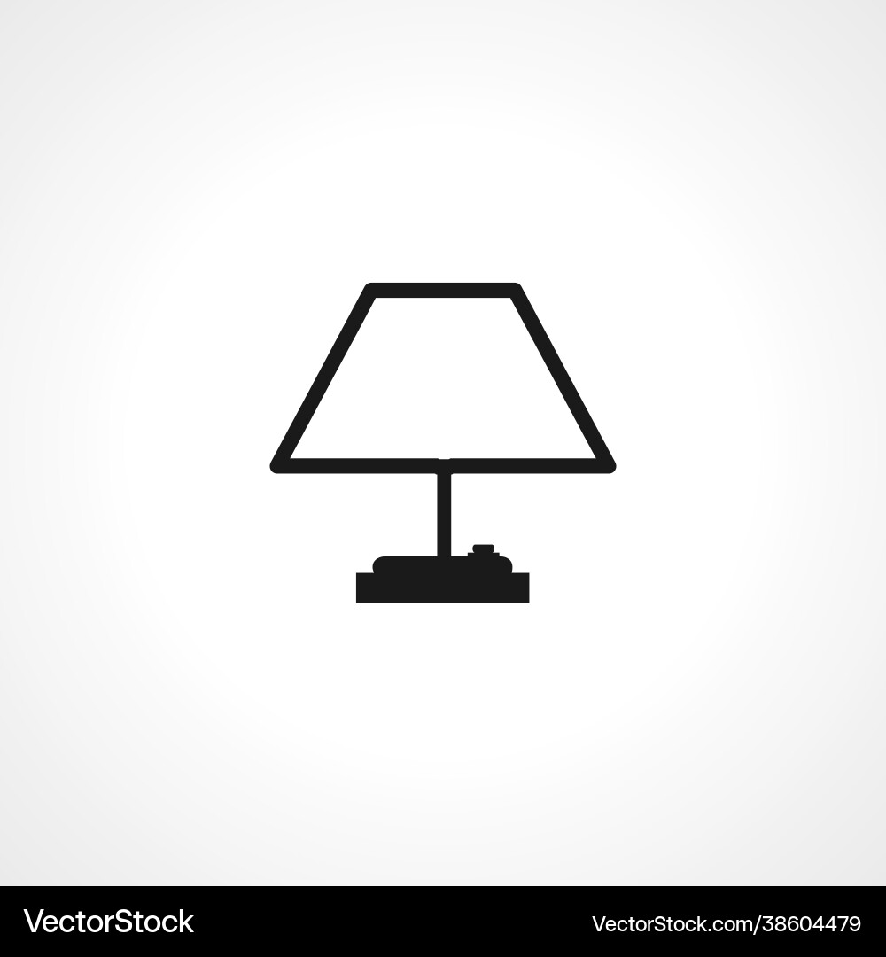 Table lamp icon isolated simple Vector Image