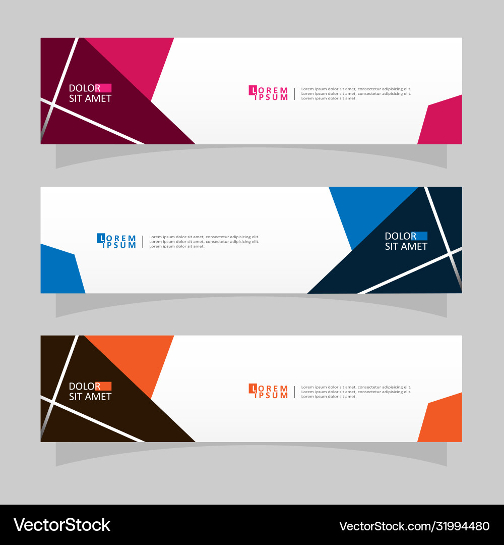 Abstract design banner web template Vector Image