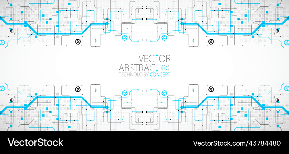 Abstract technology concept high computer color Vector Image