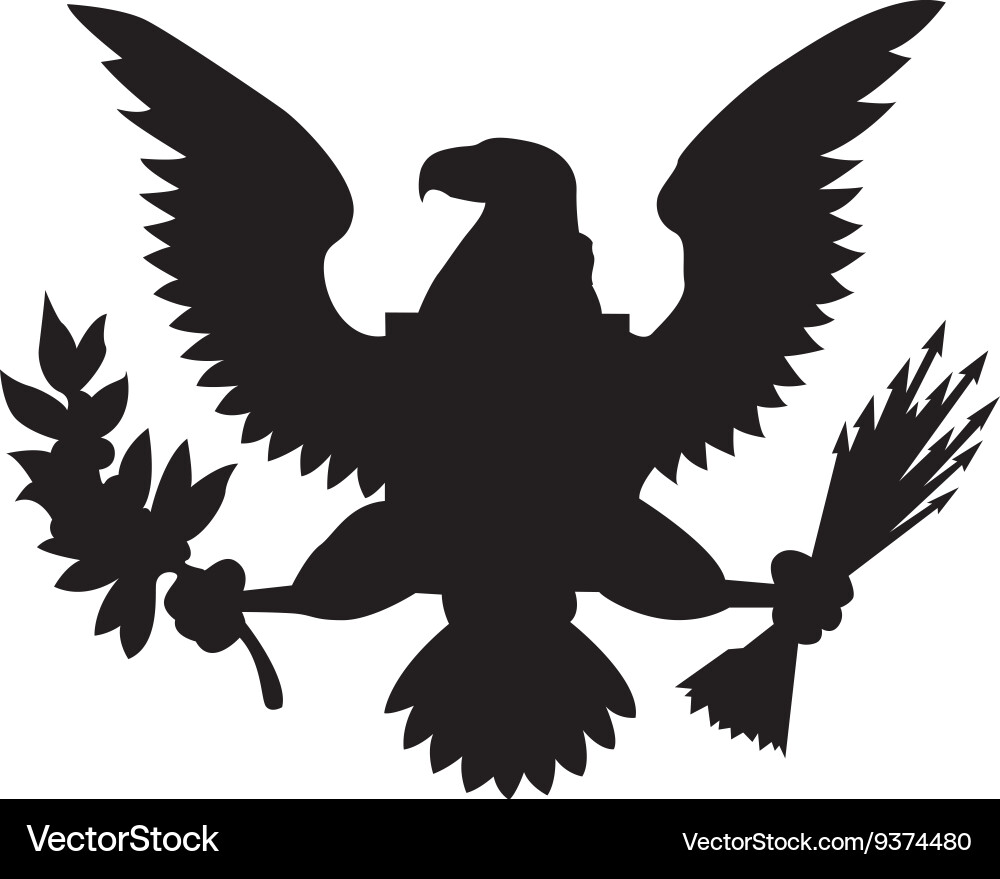 American eagle emblem isolated icon design Vector Image