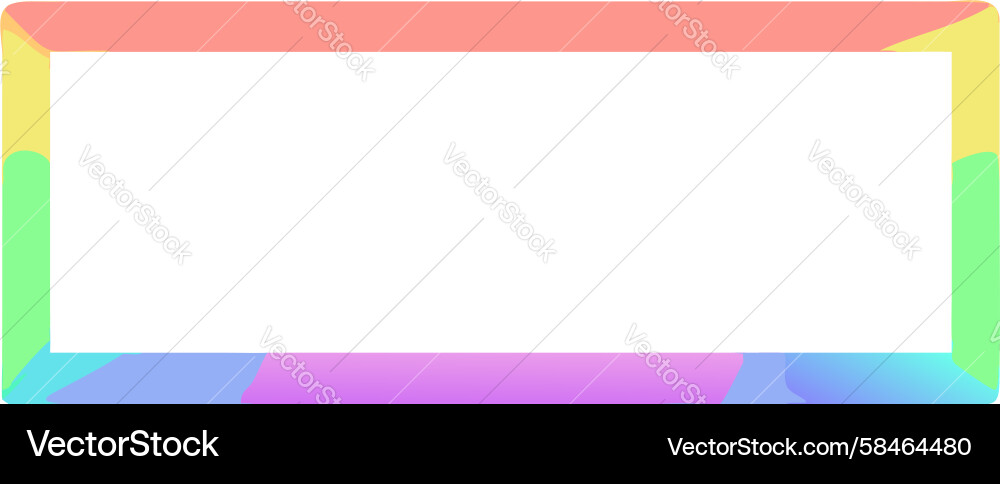 Colorful Gradient Border Element Vector Image