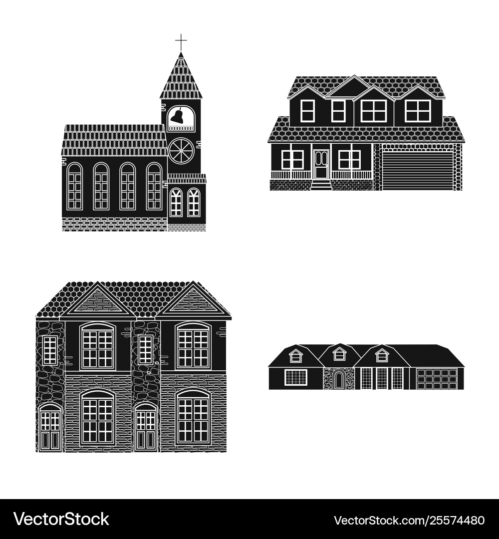 Design building and front symbol Design building and front symbol vector image