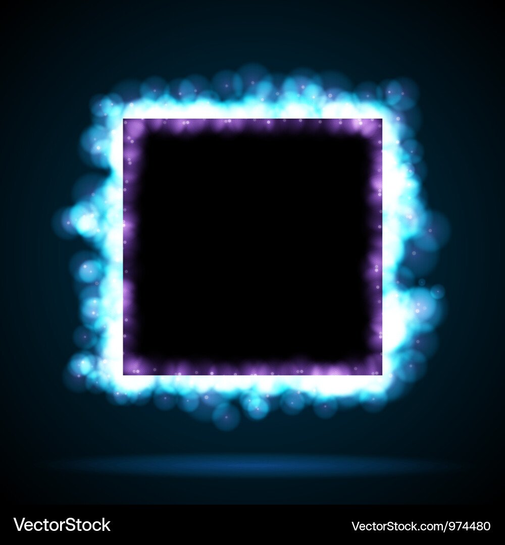 Dynamic Blue Light Border Vector Image