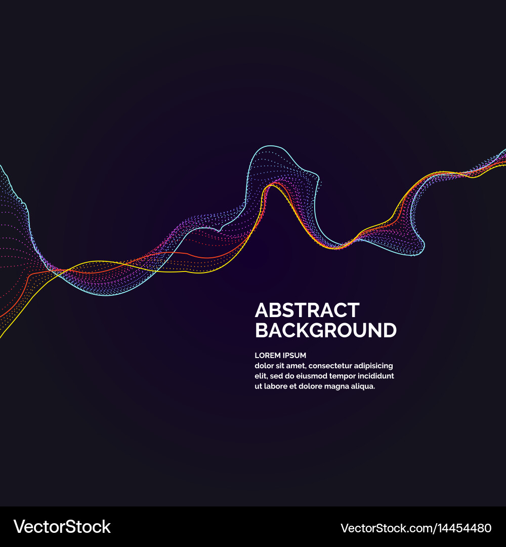 Dynamic Colored Wave Background vector image