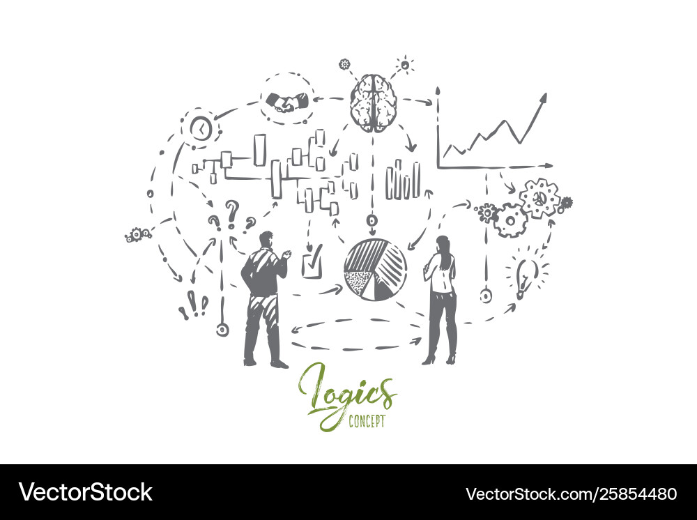 Finding problem solution planning ahead vector image