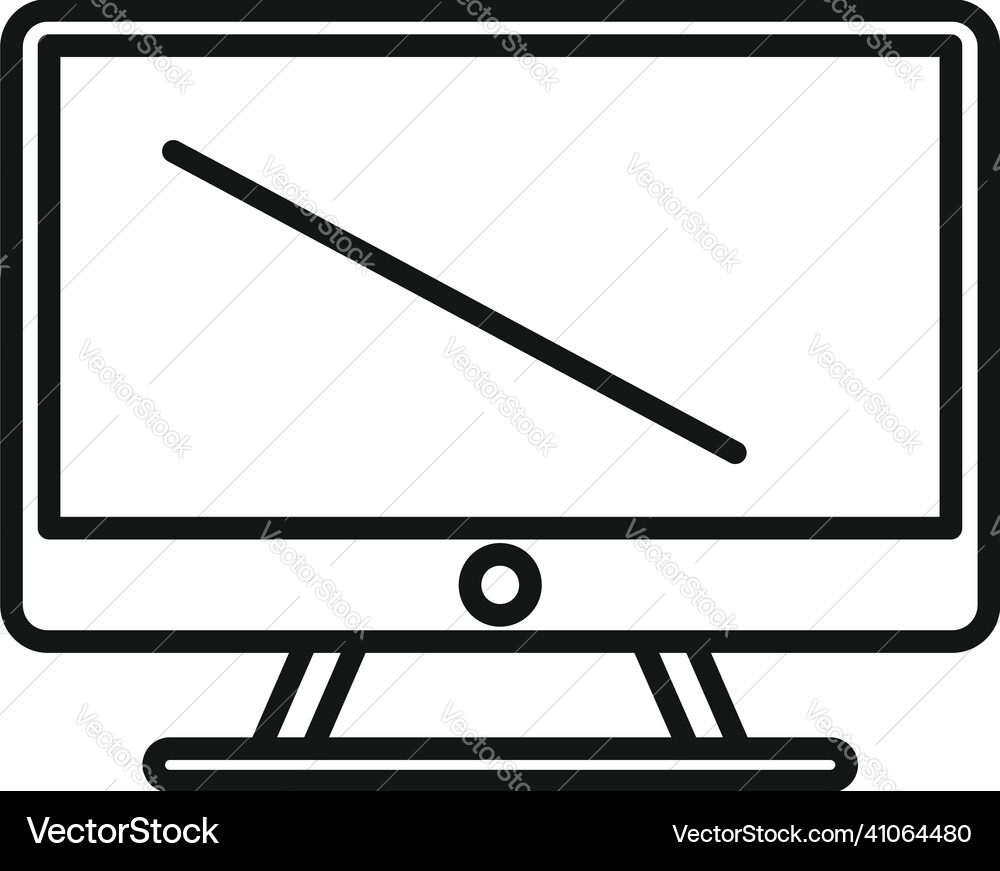 Internet monitor icon outline computer Internet monitor icon outline computer vector image