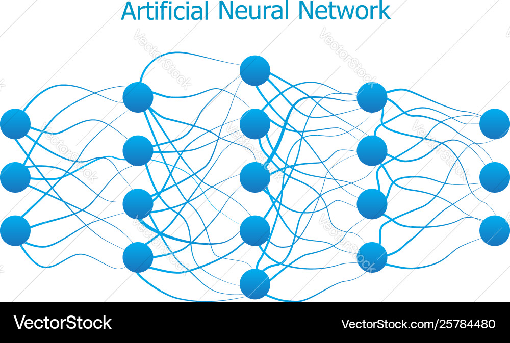 Neural Network Synapse Modell vektorbild