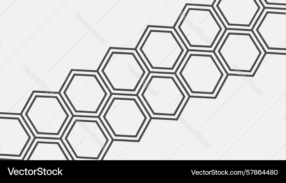 Sparse hexagonal grid pattern minimalist Vector Image