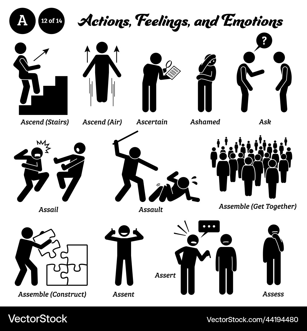 Stick figure human people man action feelings Stick figure human people man action feelings vector image