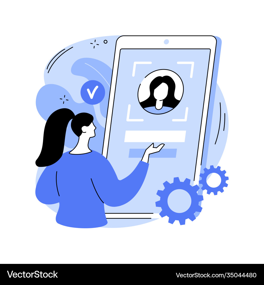 Verification technologies abstract concept Verification technologies abstract concept vector image