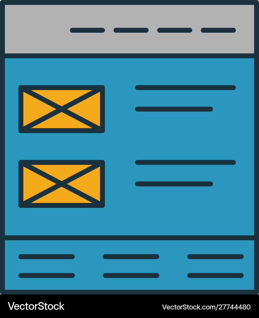 Wireframe icon simple element from web Vector Image