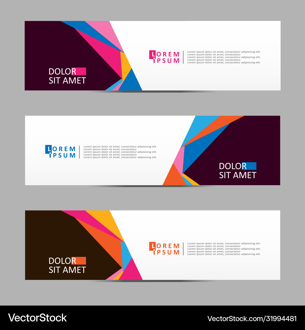 Abstract design banner web template Vector Image