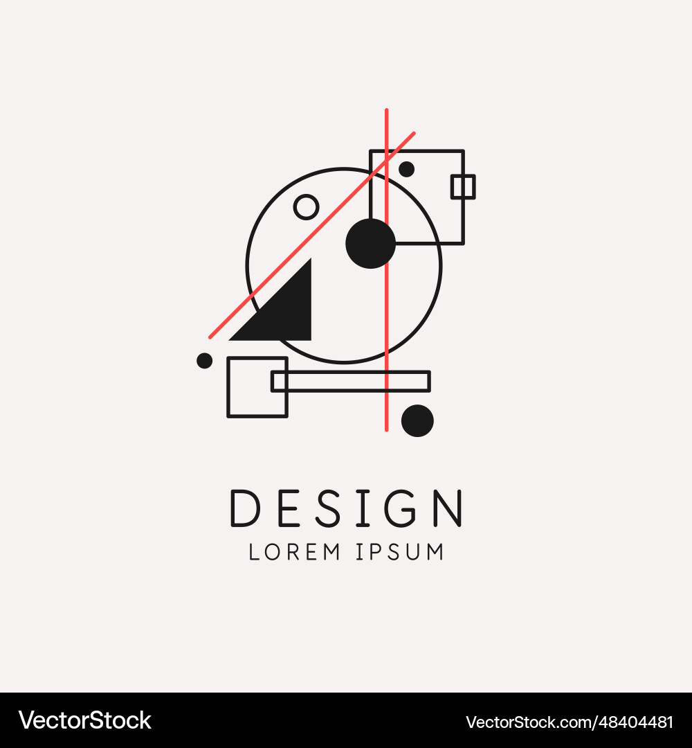 Abstract elements in modern style a template vector image
