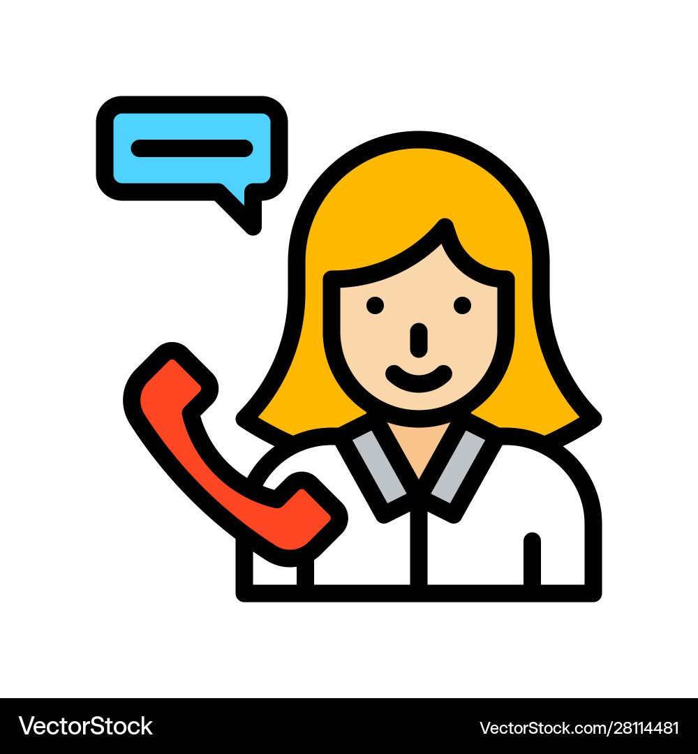 Black Friday Call Support Icon Vektorbild