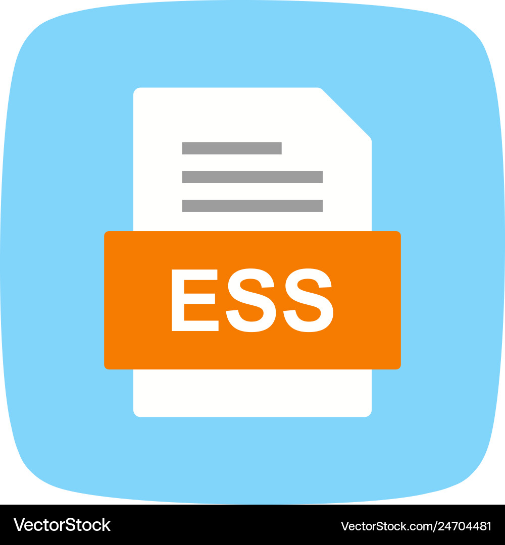 Ess file document icon vector image