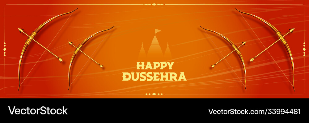 Indian style happy dussehra festival banner design Indian style happy dussehra festival banner design vector image