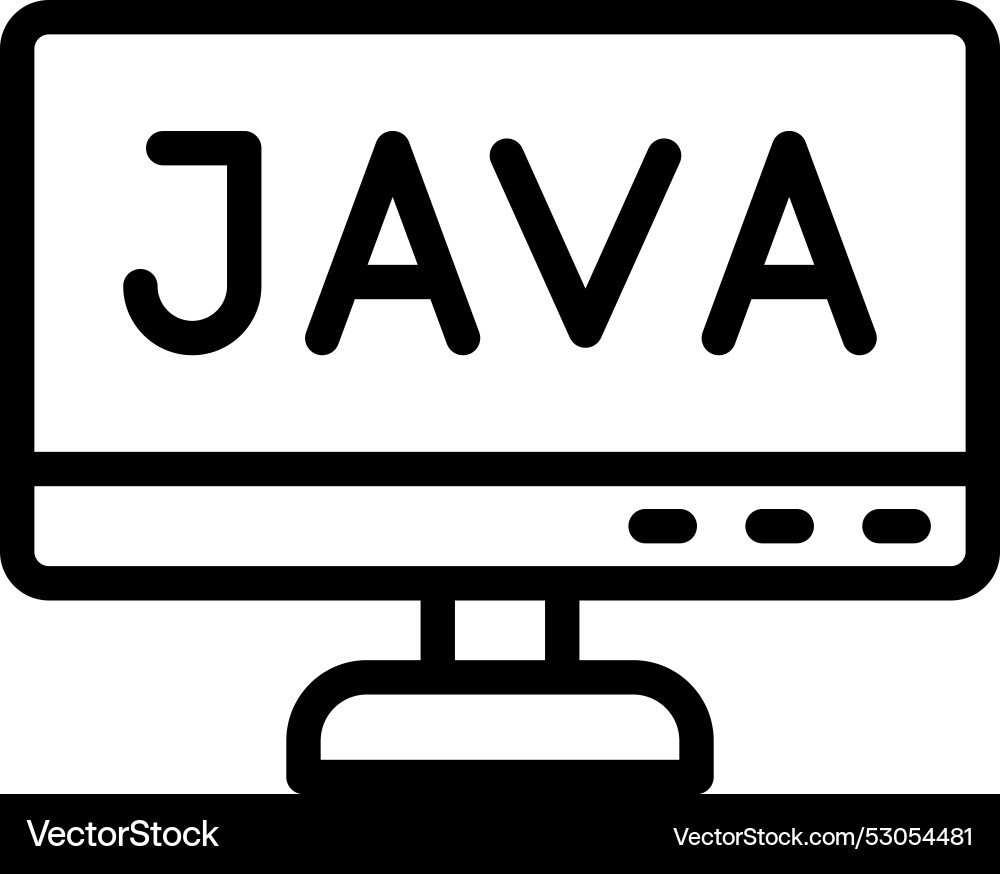Java icon design vector image