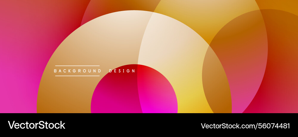 Layered circular shapes in vivid colors form Layered circular shapes in vivid colors form vector image