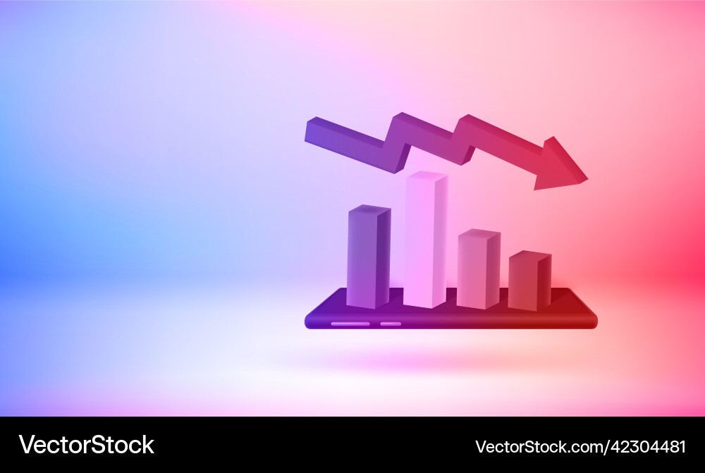 Making business via internet exchange 3d vector image