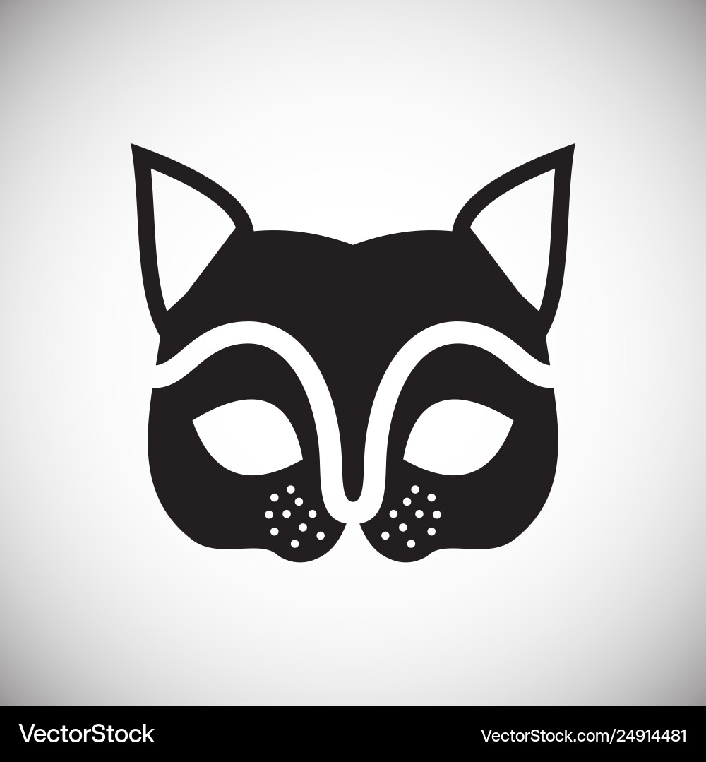 Masks icon on background for graphic and web Masks icon on background for graphic and web vector image
