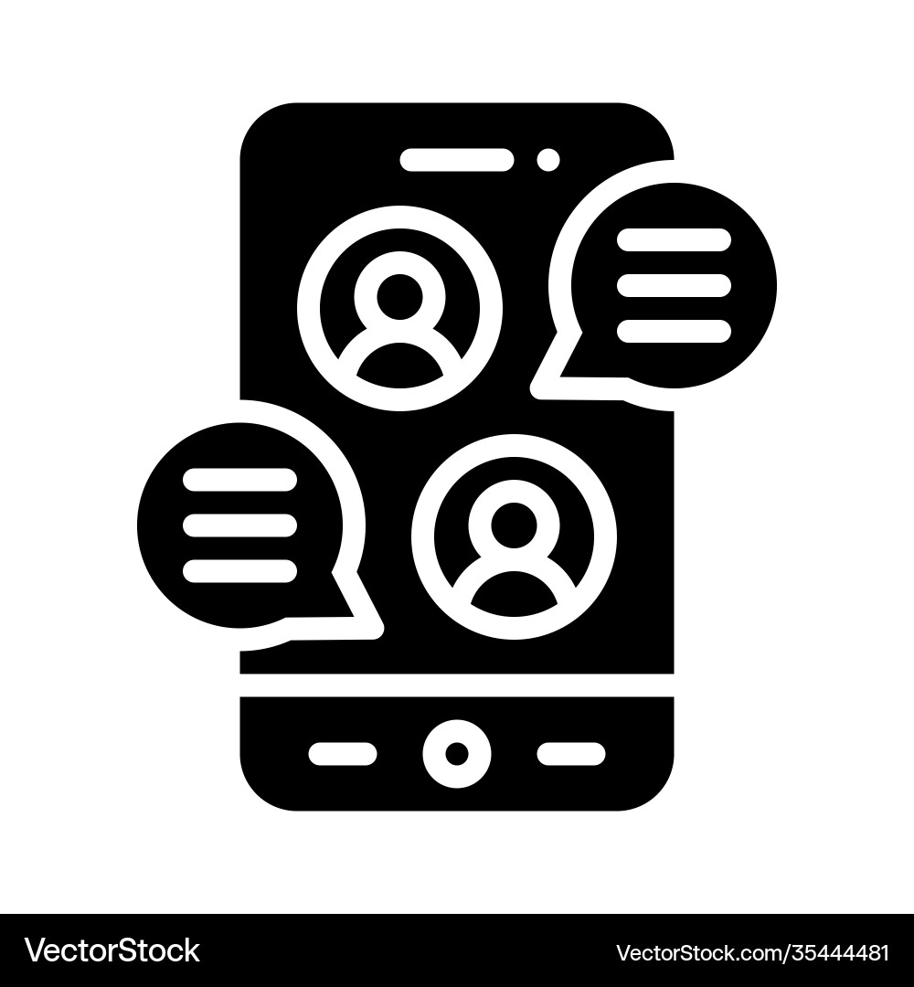 Messaging app icon mobile application vector image