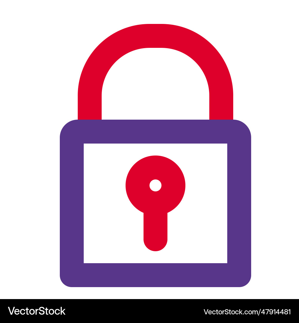 Padlock depicting privacy encryption in browser Vector Image