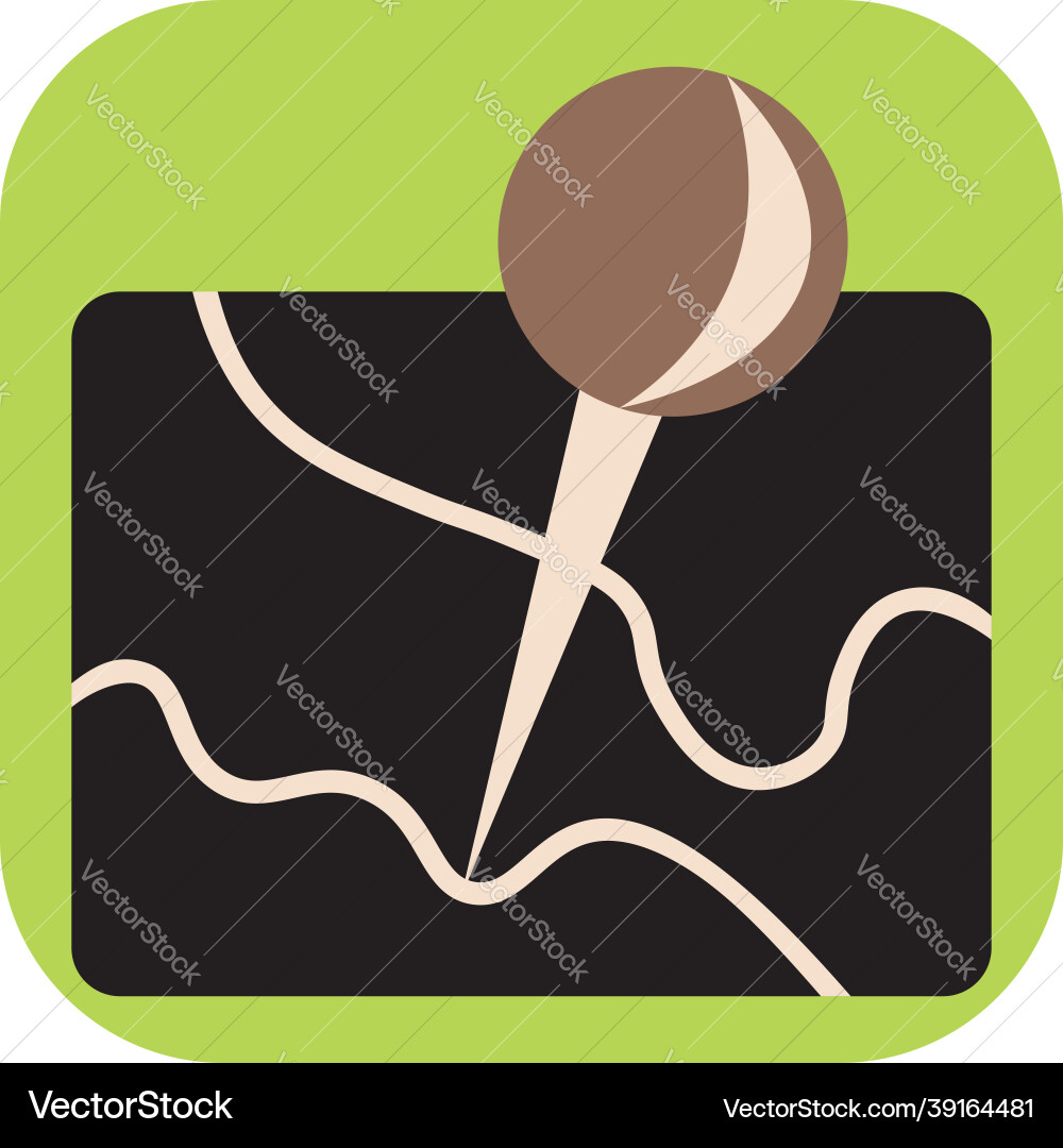 Pinned map navigation on a white background vector image