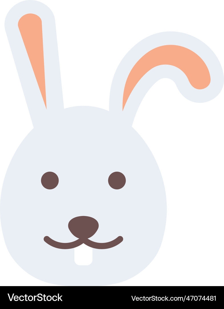 Rabbit face icon image suitable for mobile Vector Image