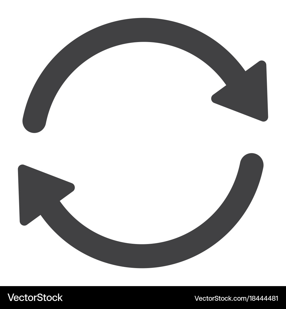 Refresh Sync Icon - Circular Arrow vector image