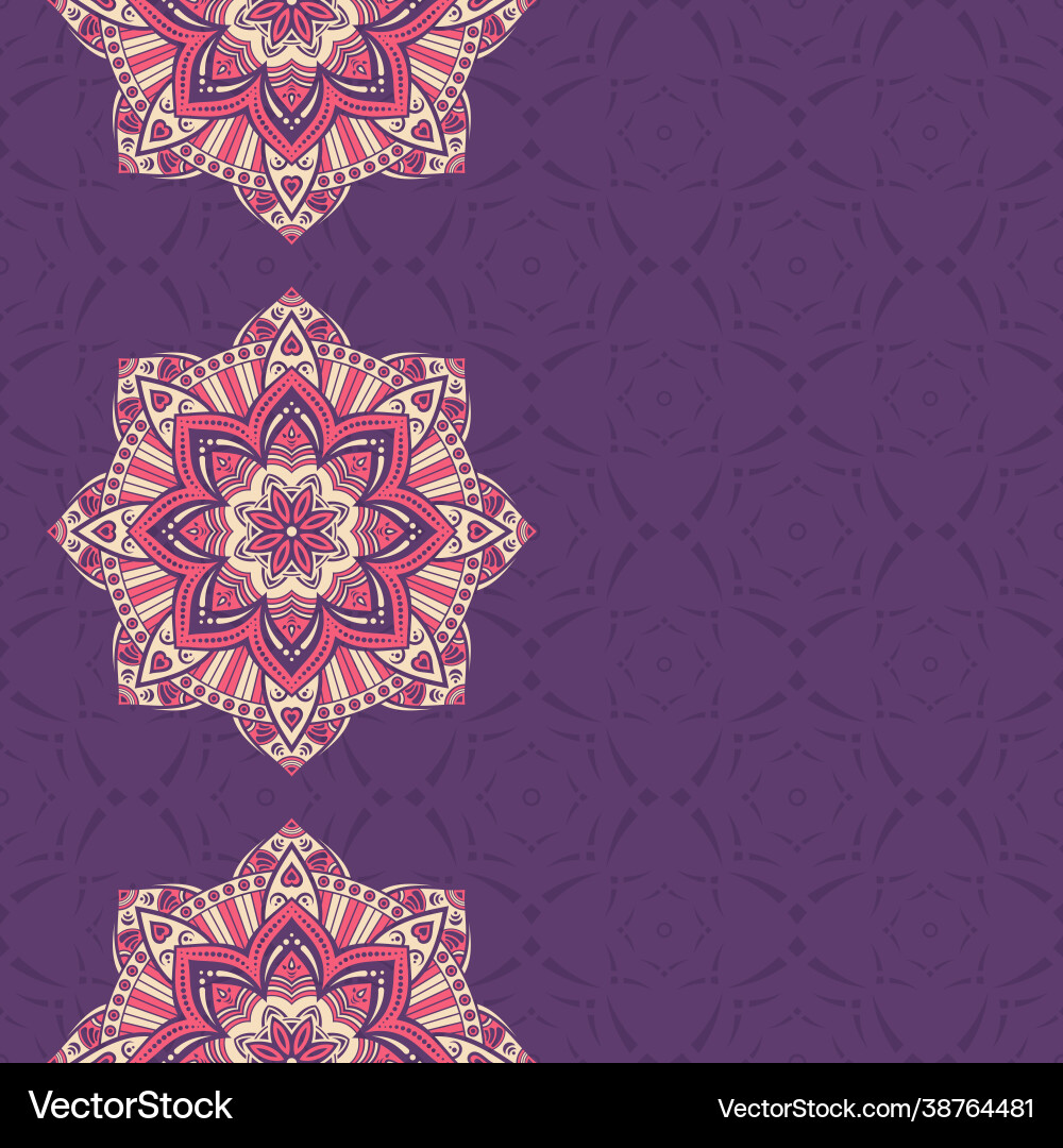 Seamless border pattern with red and beige Seamless border pattern with red and beige vector image