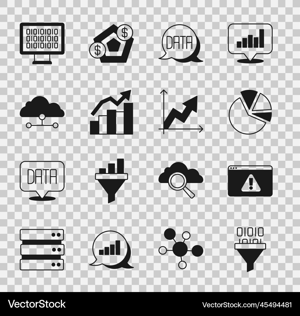 Set binary code browser with exclamation mark Set binary code browser with exclamation mark vector image