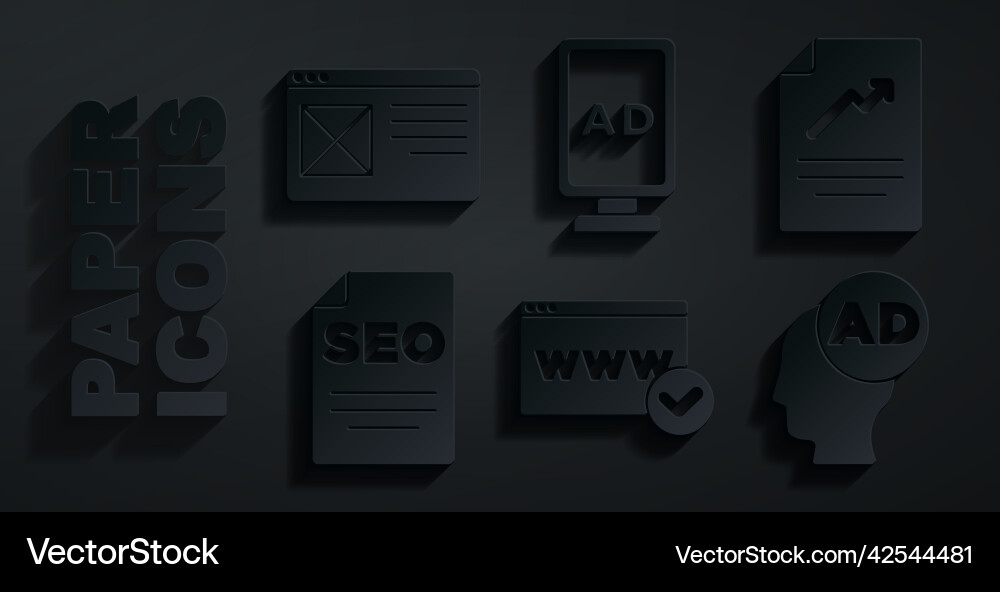 Set website template document with graph chart Vector Image